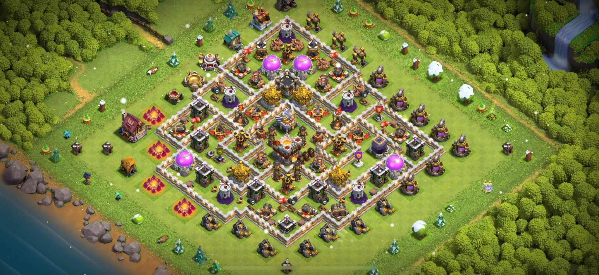 Top TH11 Defense Base Layout with Instant Copy Link